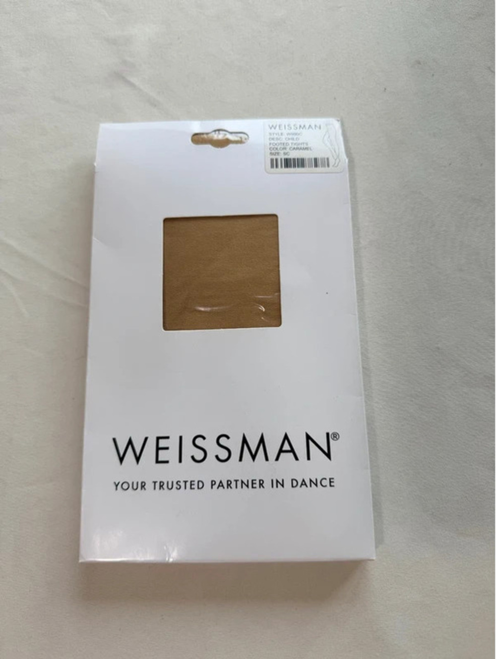Weissman Child Footed Dance Tights Caramel Size SC New